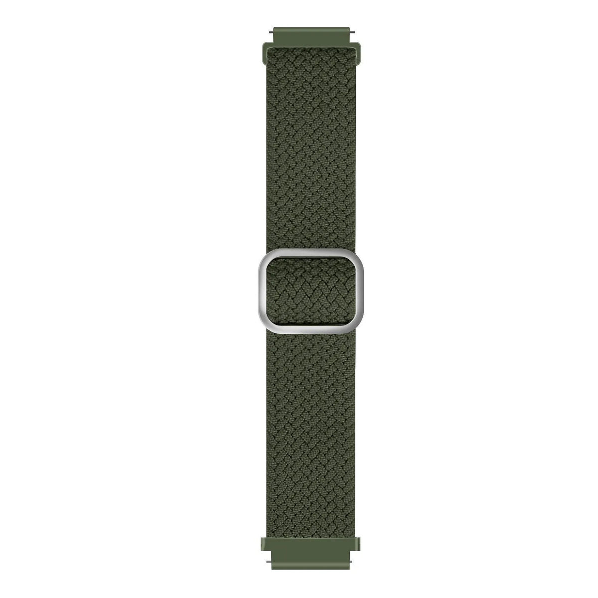 Nylon Adjustable Braided Strap, green, laid flat, joined, direct top view