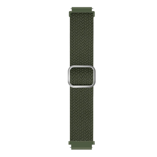 Nylon Adjustable Braided Strap, green, laid flat, joined, direct top view