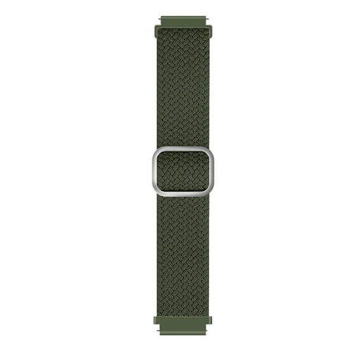 Nylon Adjustable Braided Strap, green, laid flat, joined, direct top view