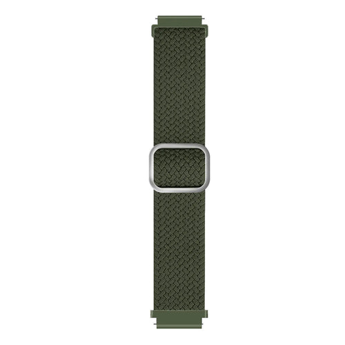 Nylon Adjustable Braided Strap, green, laid flat, joined, direct top view