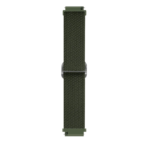 Nylon Adjustable Braided Strap, green, laid flat, joined, direct top view