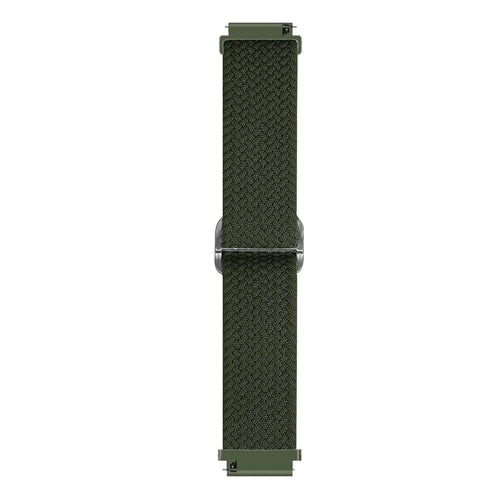 Nylon Adjustable Braided Strap, green, laid flat, joined, direct top view