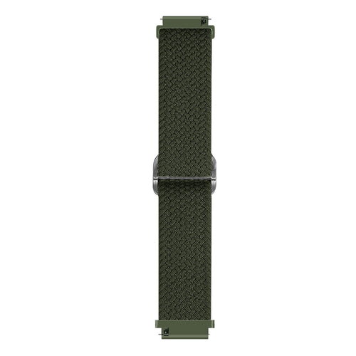 Nylon Adjustable Braided Strap, green, laid flat, joined, direct top view