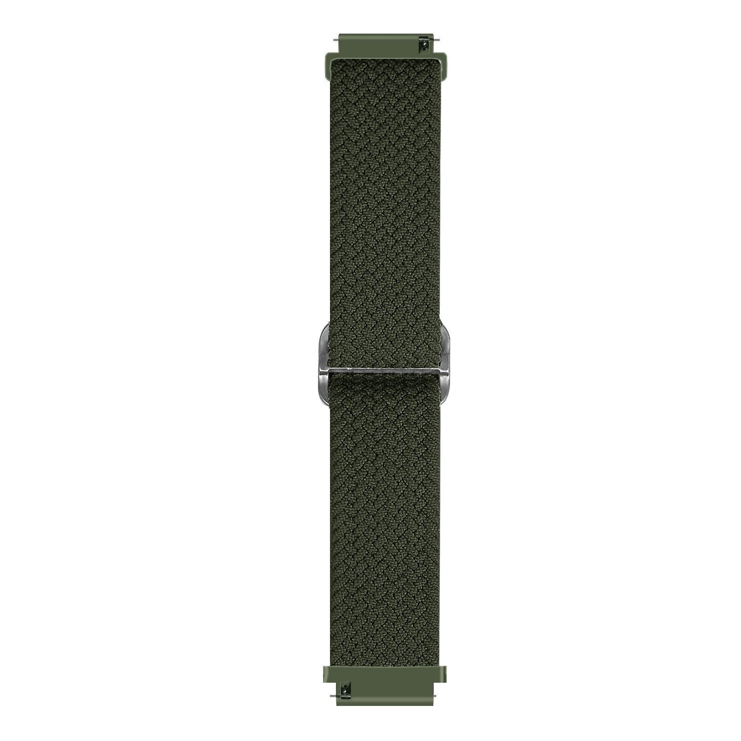 Nylon Adjustable Braided Strap, green, laid flat, joined, direct top view