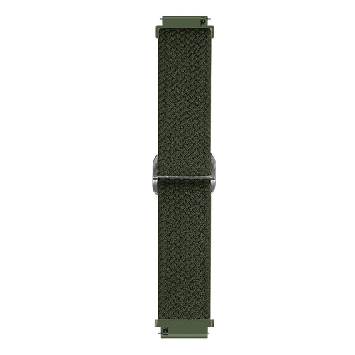 Nylon Adjustable Braided Strap, green, laid flat, joined, direct top view