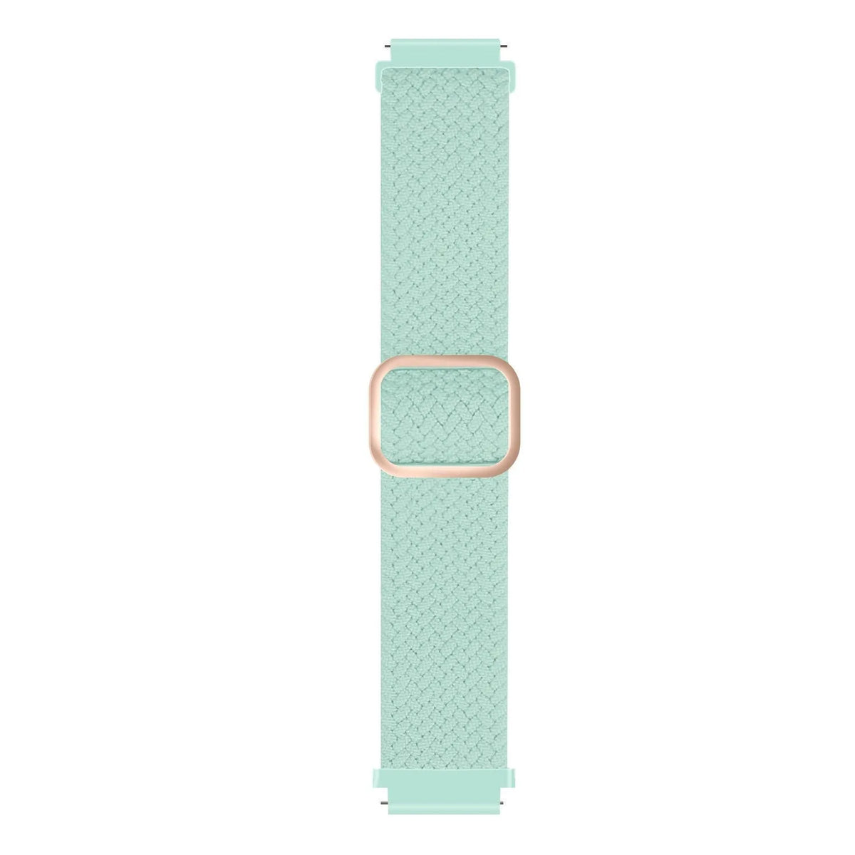 Nylon Adjustable Braided Strap, turquoise, laid flat, joined, direct top view