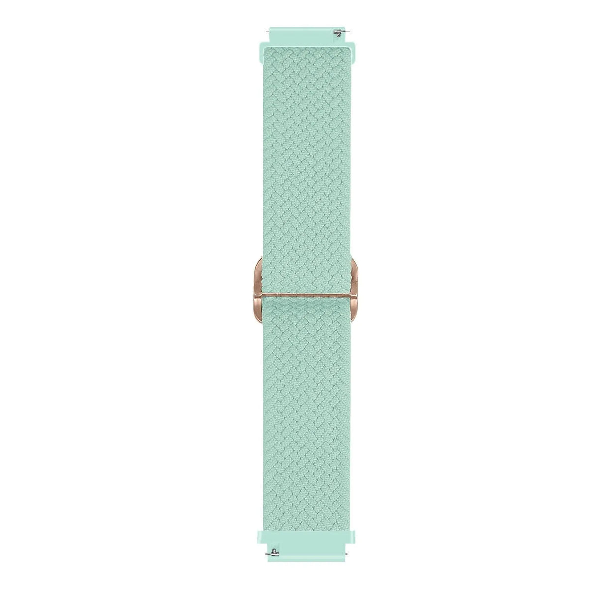 Nylon Adjustable Braided Strap, turquoise, laid flat, joined, direct top view