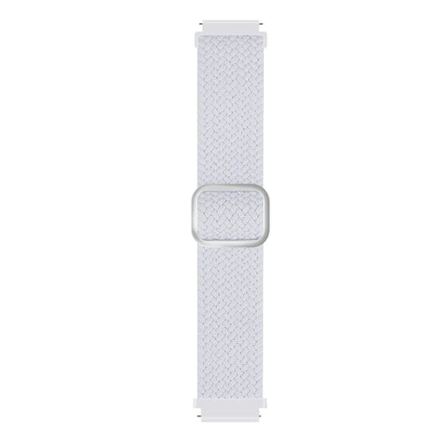 Nylon Adjustable Braided Strap, white, laid flat, joined, direct top view