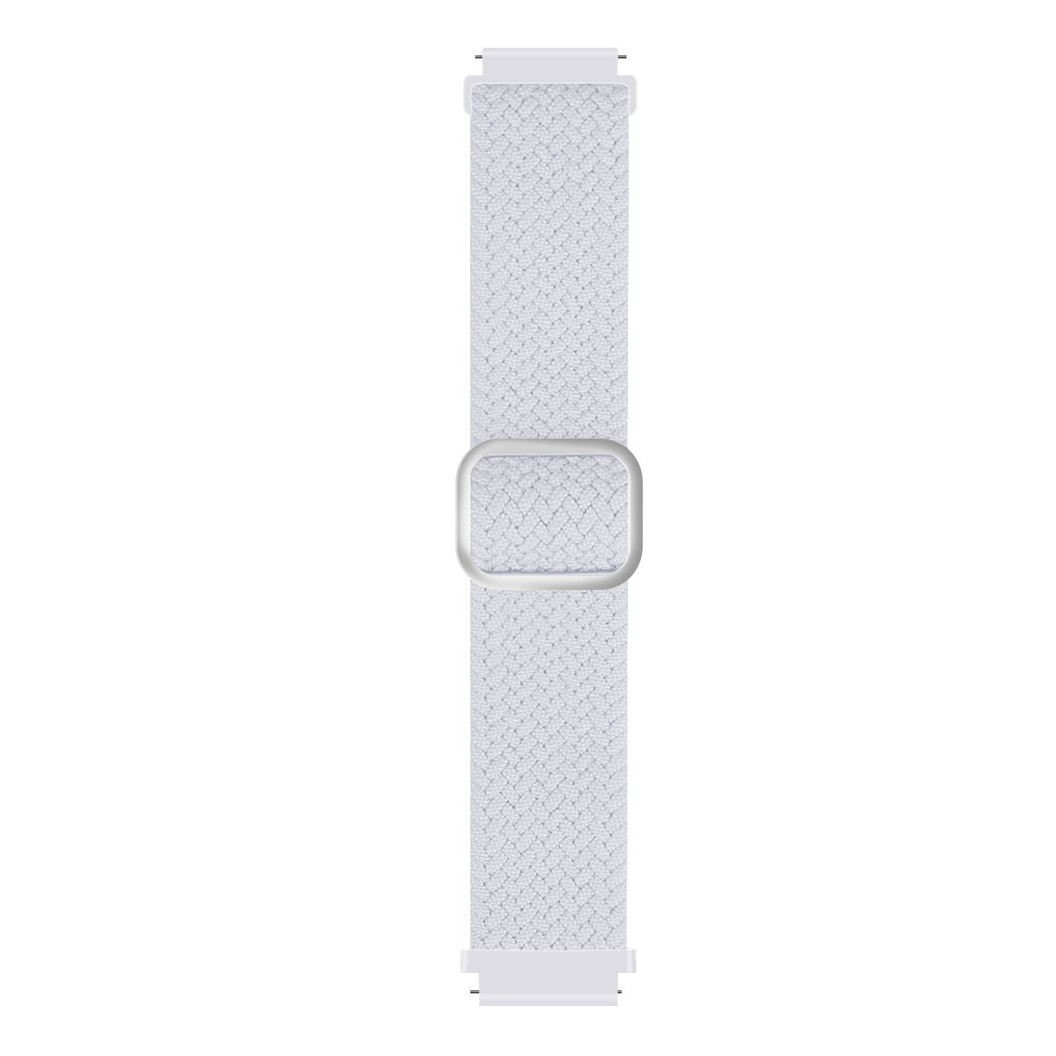 Nylon Adjustable Braided Strap, white, laid flat, joined, direct top view