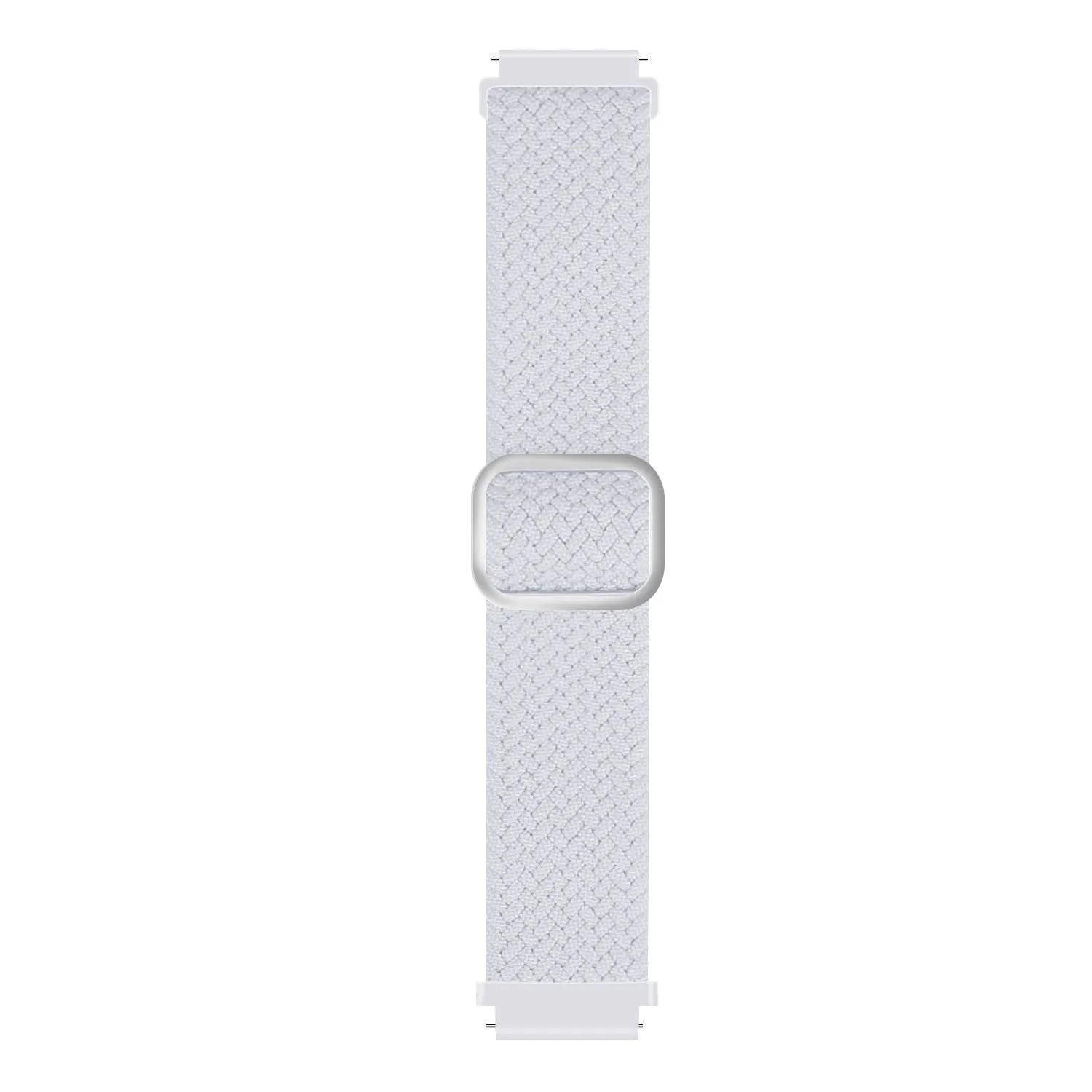 Nylon Adjustable Braided Strap, white, laid flat, joined, direct top view