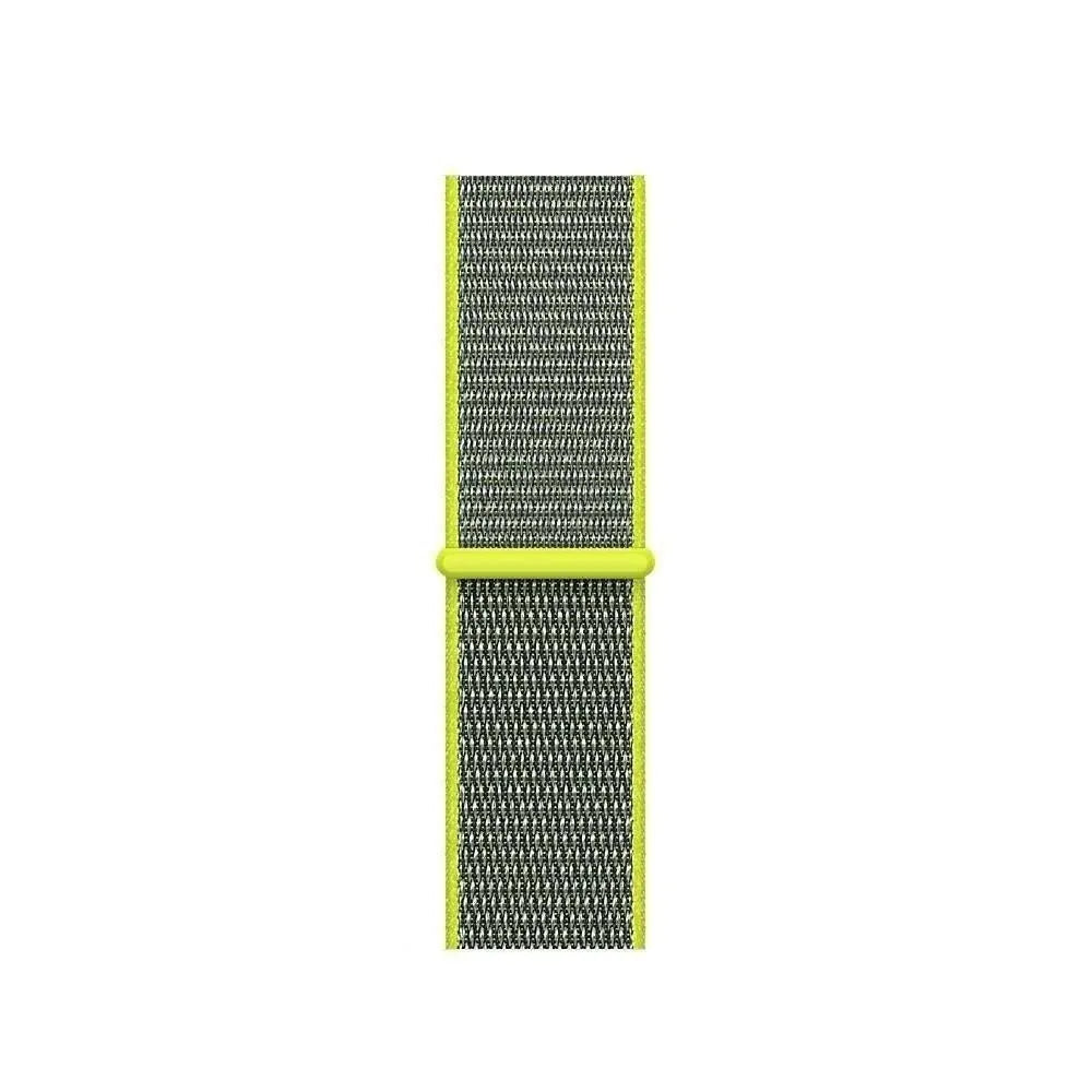 Nylon Strap, fluorescent, laid flat, joined, direct top view