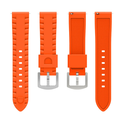 Bracelet silicone ondulé TicWatch Pro 5 Enduro (orange)