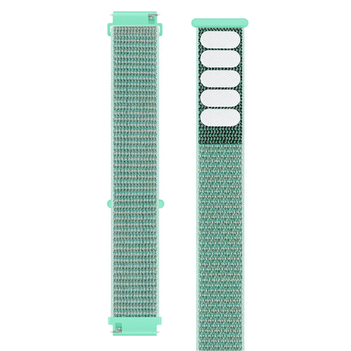 Nylon Strap, laid flat, separate parts, top and underside view