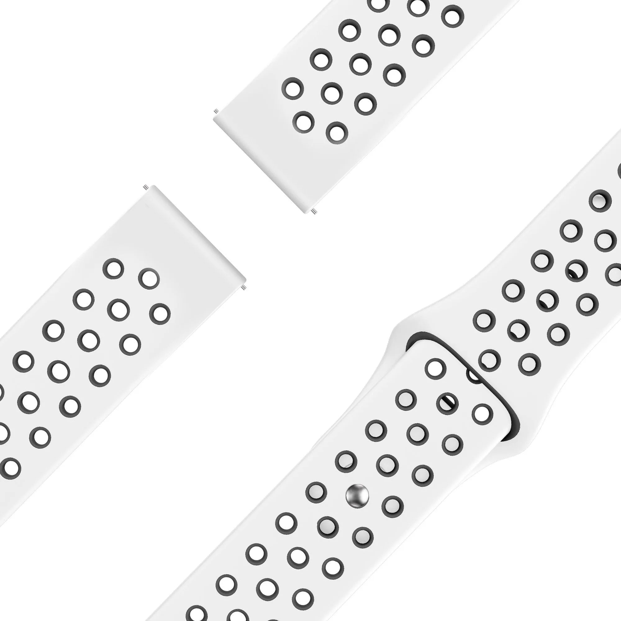 Bandz Bracelet sport 'Deluxe' Amazfit Cheetah 2 Pro (blanc/noir)
