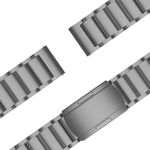 Titanium Link Strap, laid flat, separate parts, top and underside view