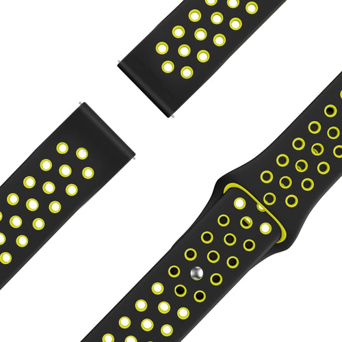 Bandz Realme Watch S (Pro) Sport Bracelet 'Deluxe' (Black/Yellow)