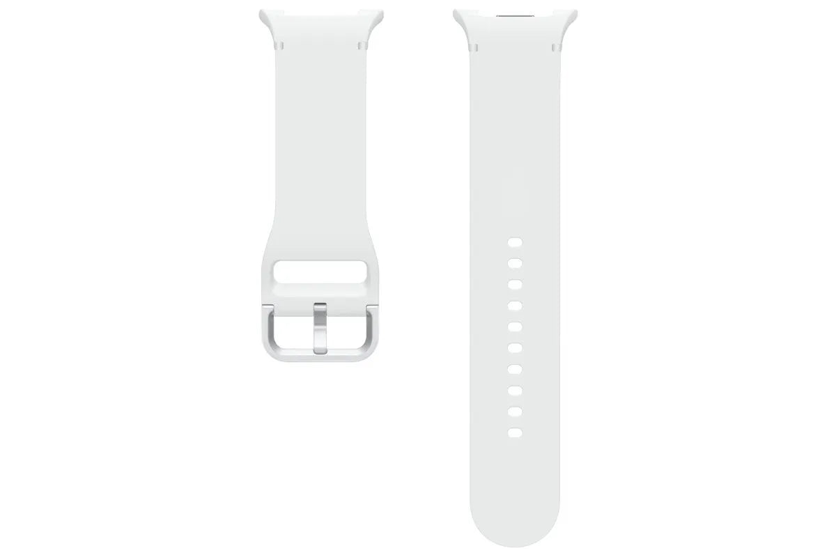 Silicone Sport Strap, laid flat, separate parts, top and underside view