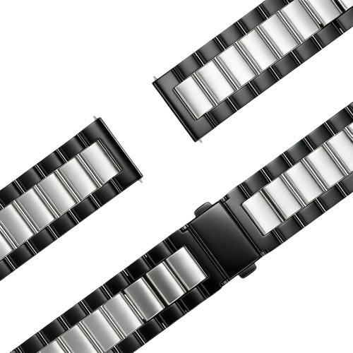 Bandz Bracelet acier 'Classic' Garmin Vivomove Sport (noir/argent)