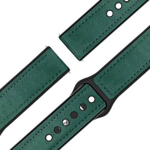 Bandz Bracelet cuir 'Hybrid' Garmin Vivoactive 5 (vert)