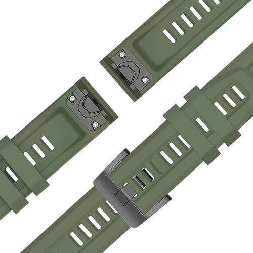 Bandz Garmin Instinct E - 45mm Silicone Strap 'Classic' (Army Green)