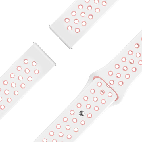 Bandz Bracelet sport 'Deluxe' Garmin Forerunner 165 (blanc/rose)