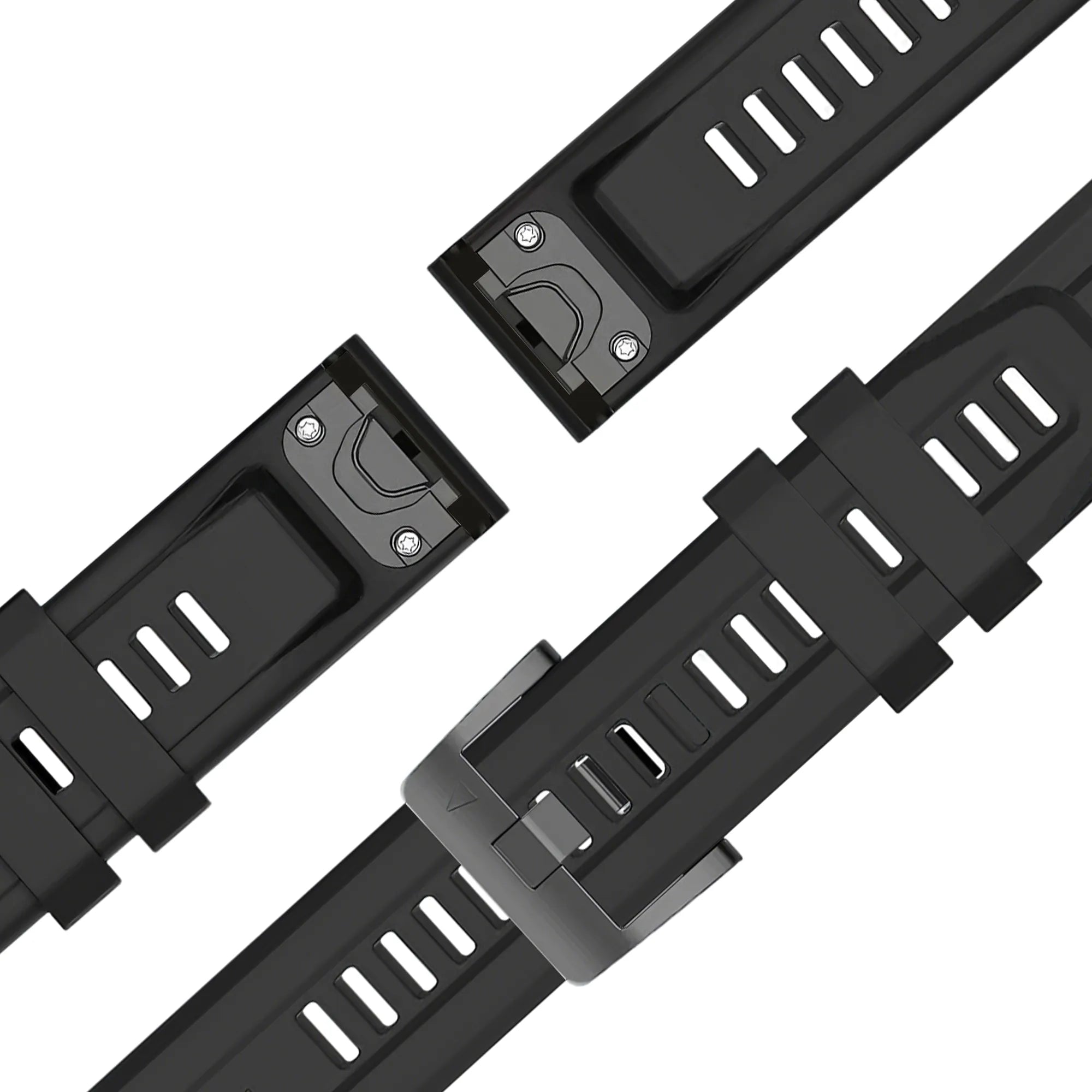 Bandz Garmin Quatix 5 / 6 / 7 Silicone Strap 'Classic' (Black)