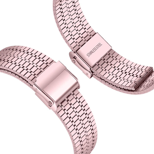 Fine Steel Strap, laid flat, separate parts, top and underside view