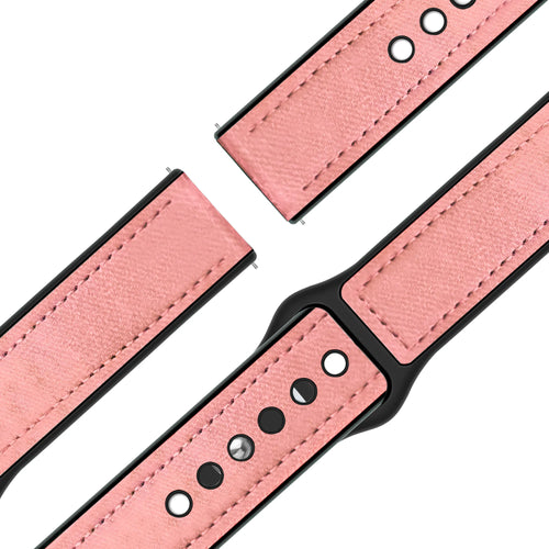 Leather Strap 'Hybrid', laid flat, separate parts, top and underside view