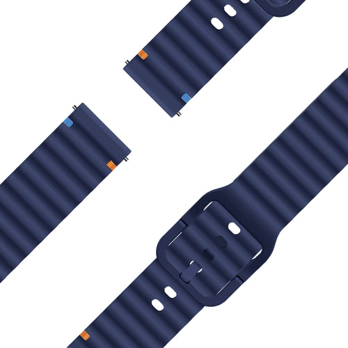 Bandz Bracelet silicone ondulé Garmin Bounce 2 (bleu foncé)