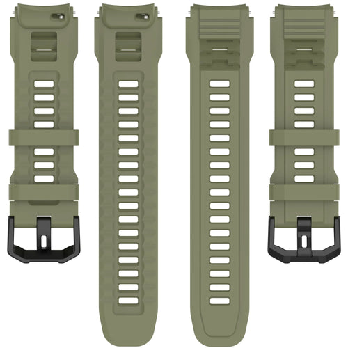 Silicone Strap, laid flat, separate parts, top and underside view