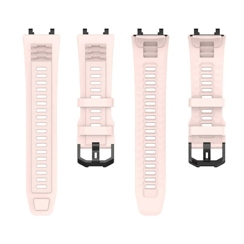 Silicone Strap, laid flat, separate parts, top and underside view