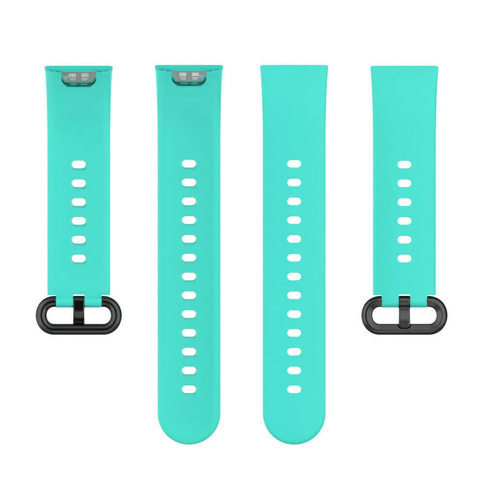 Silicone Strap, laid flat, separate parts, top and underside view