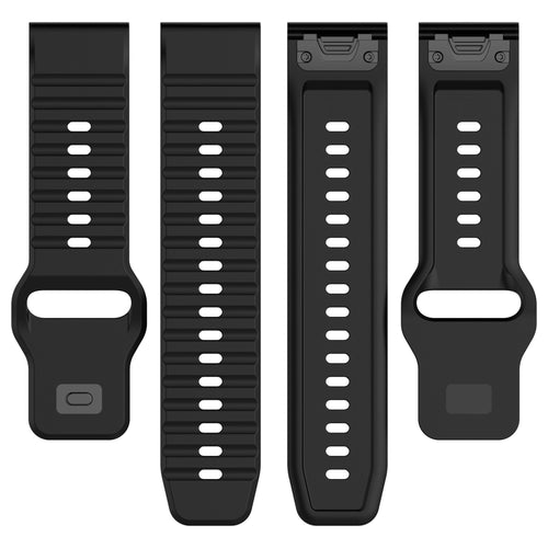 Bracelet silicone Outdoor Garmin Quatix 8 - 51mm (noir)