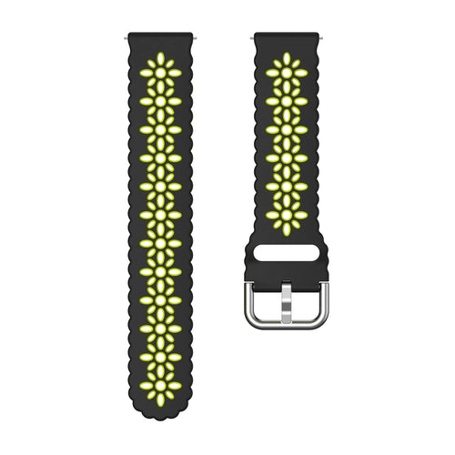 Amazfit GTR Mini Patterned Silicone Strap (Black/Green)