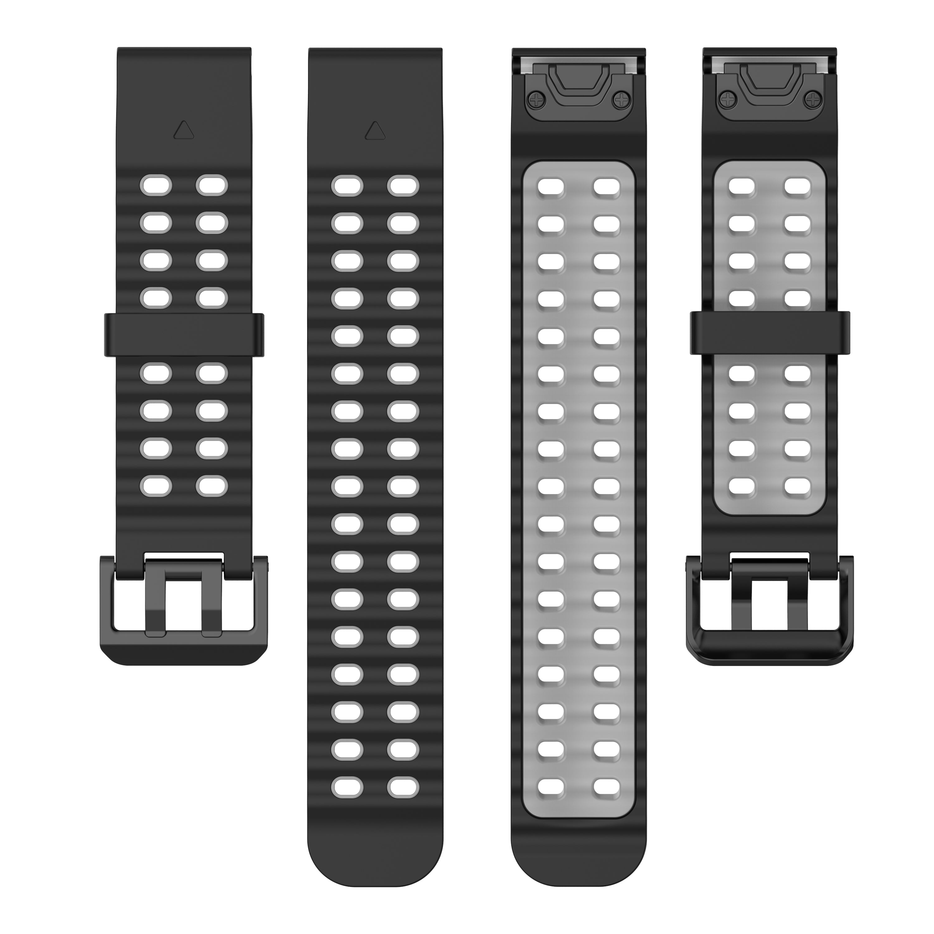 Bracelet sport ondulé Garmin Fenix 7x (noir/gris)