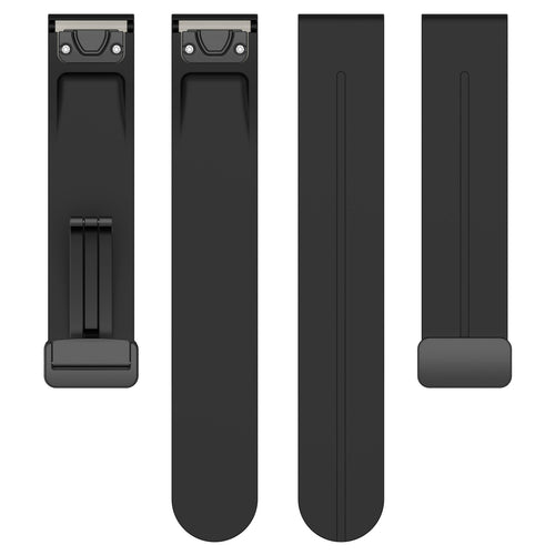 Garmin Fenix 9 - 47mm D-Buckle Silicone Strap (Black)