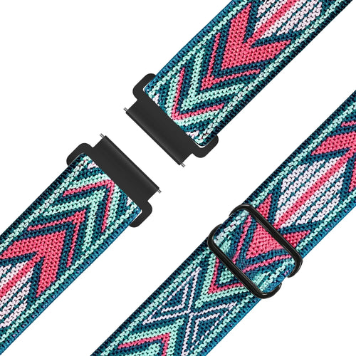 Bandz Actyve Smartwatch 20mm Elastic Nylon Strap (Blue Mix)
