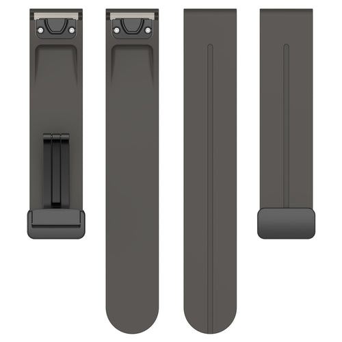 Garmin Fenix 9 - 51mm D-Buckle Silicone Strap (Dark Grey)