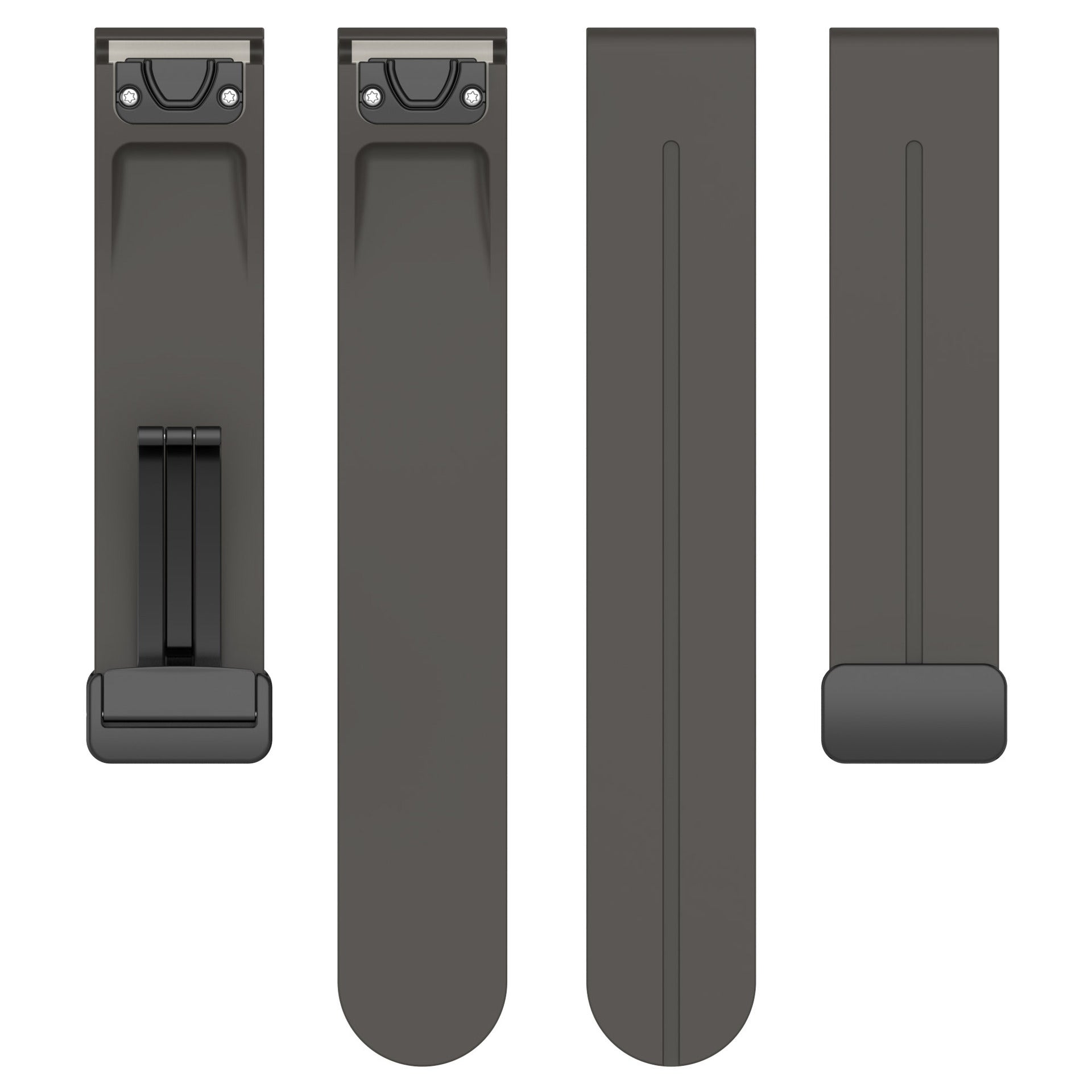 Bracelet silicone avec boucle-D Garmin Fenix 6x (gris foncé)