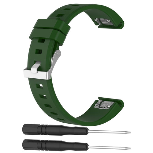 Bracelet silicone brillant Garmin Instinct (vert militaire)