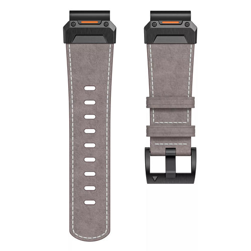 Garmin Tactix 8 - 47mm Genuine Leather Strap (Grey)