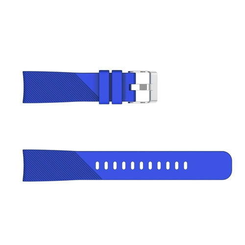 Twill Silicone Strap, laid flat, separate parts, top and underside view