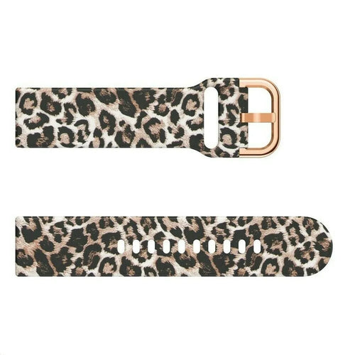 Print Silicone Strap, laid flat, separate parts, top and underside view