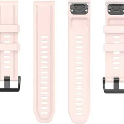 Silicone Strap, laid flat, separate parts, top and underside view