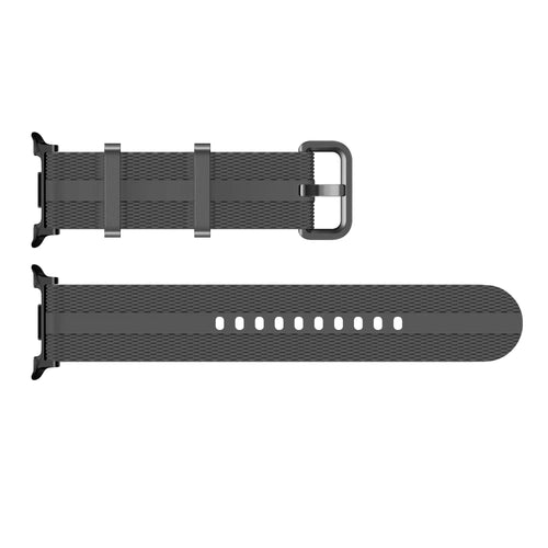 Bracelet active silicone Samsung Galaxy Watch 8 - 44mm (gris foncé/orange)