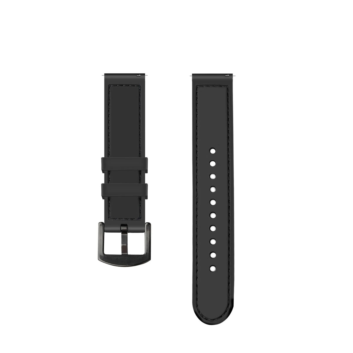 Nylon Hybrid Strap, laid flat, separate parts, top and underside view