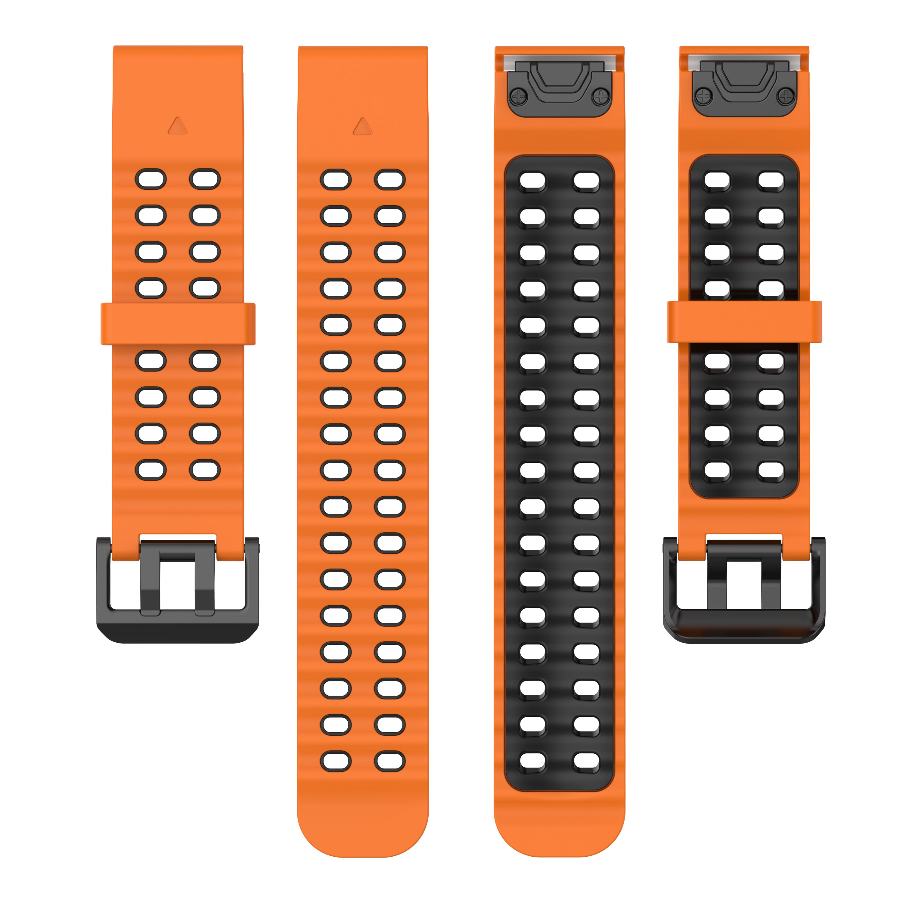Bracelet sport ondulé Garmin Fenix 8 Pro - 51mm (orange/noir)