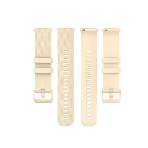 Premium Silicone Strap, laid flat, separate parts, top and underside view