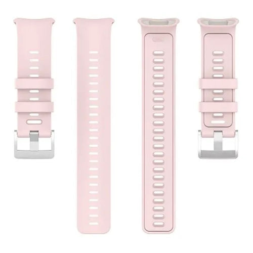 Silicone Strap, laid flat, separate parts, top and underside view