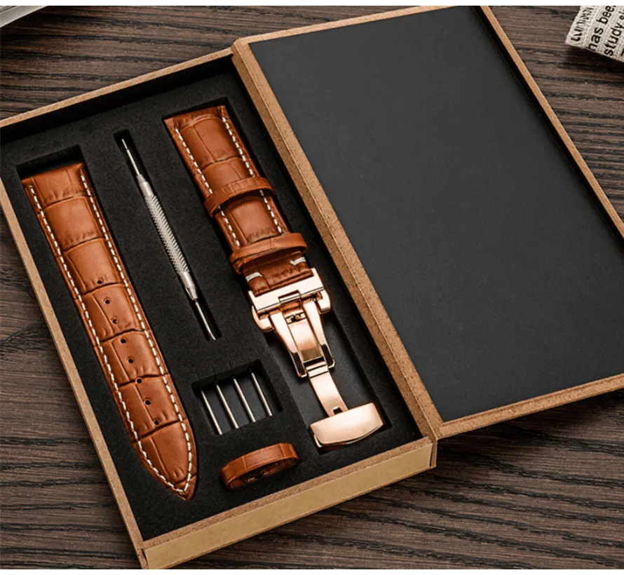 Bracelet cuir de luxe Coros Pace 2 (marron)